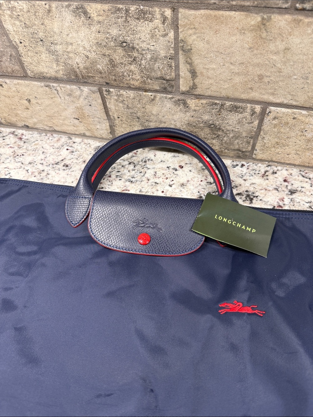 Longchamp Navy Le Pliage Club Extra Large Travel Bag. - Picture 3 of 15